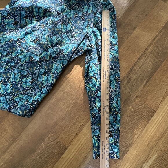 Paisley & Gray Men’s Large-17 Slim Fit Spring Summer Butterfly Print Button Down - Picture 8 of 10